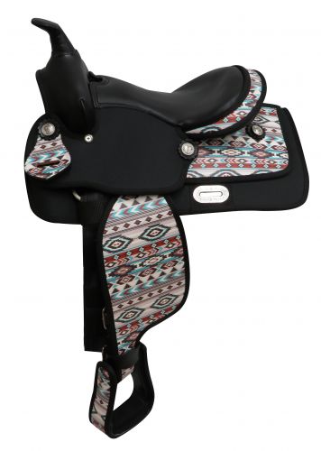 Synthetic saddle W/Navajo print - Henderson's Western Store