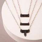 3pc Western Boot Stitch Pendant Necklace Set - Henderson's Western Store