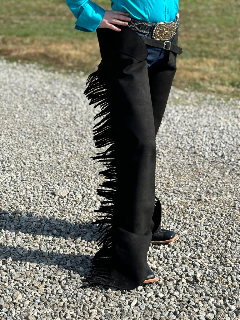 Synthetic Equitation Chaps ~ Black