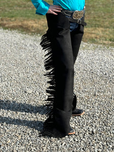 Load image into Gallery viewer, Synthetic Equitation Chaps ~ Black