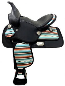 Load image into Gallery viewer, Synthetic saddle W/Serape Print - Henderson&#39;s Western Store