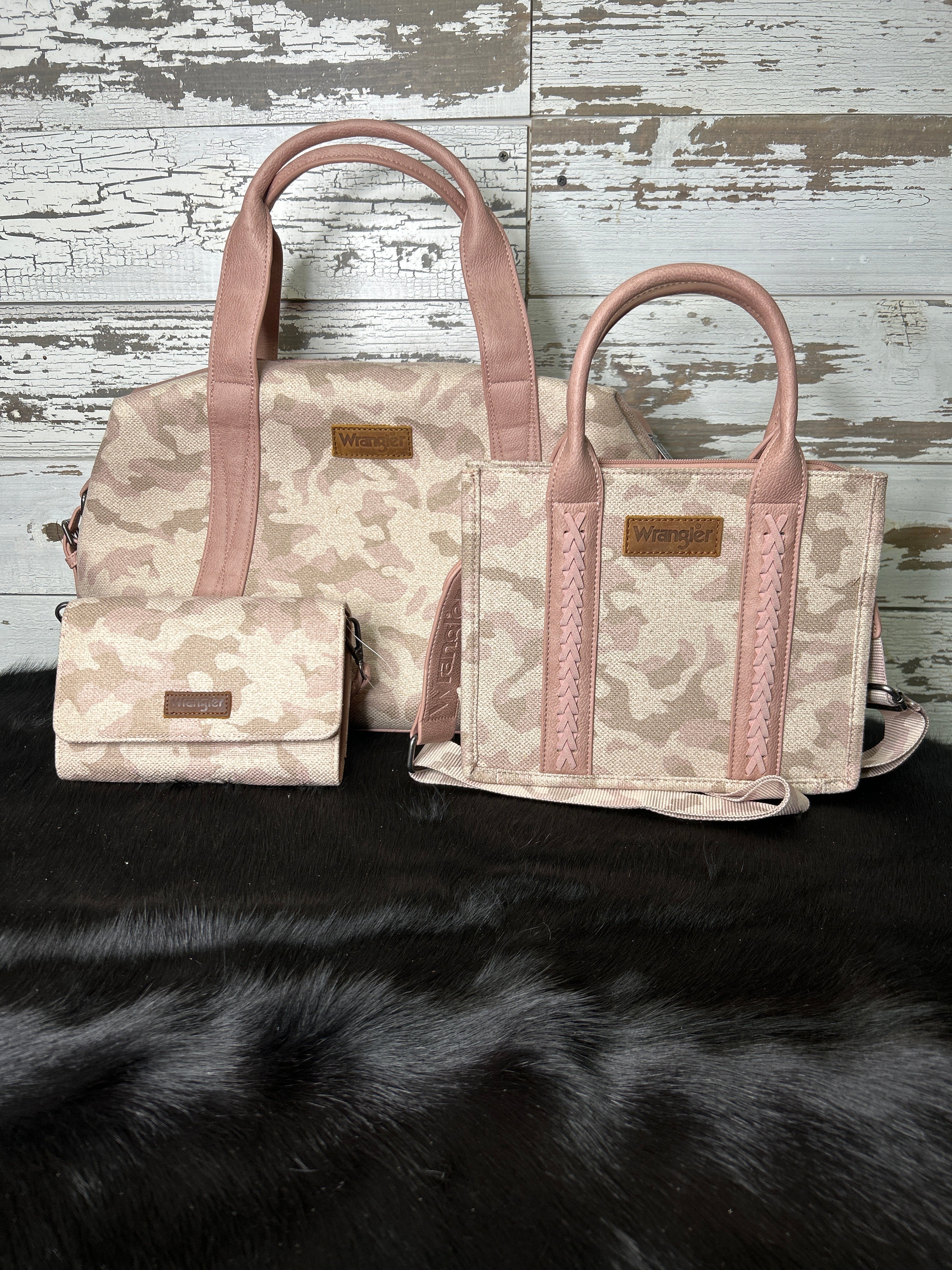 Wrangler Camo Print Collection Duffle Bag -Pink - Henderson's Western Store