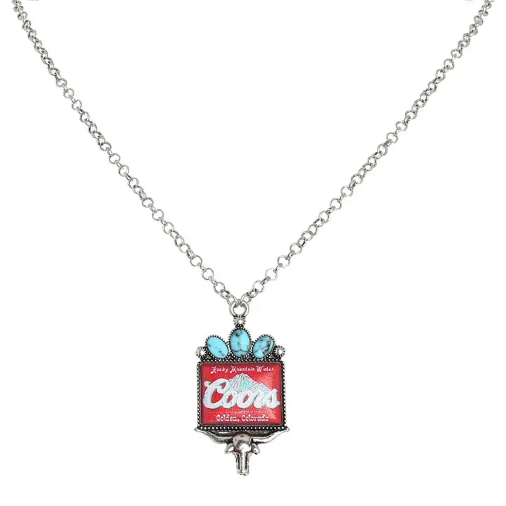 Western Longhorn Coors Necklace - Henderson's Western Store