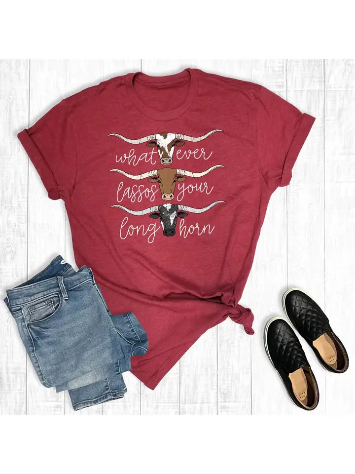 Lasso Your Longhorn Tee - Henderson's Western Store