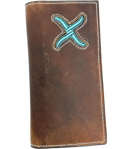 Load image into Gallery viewer, Twisted X Checkbook ~ Turquoise - Henderson&#39;s Western Store