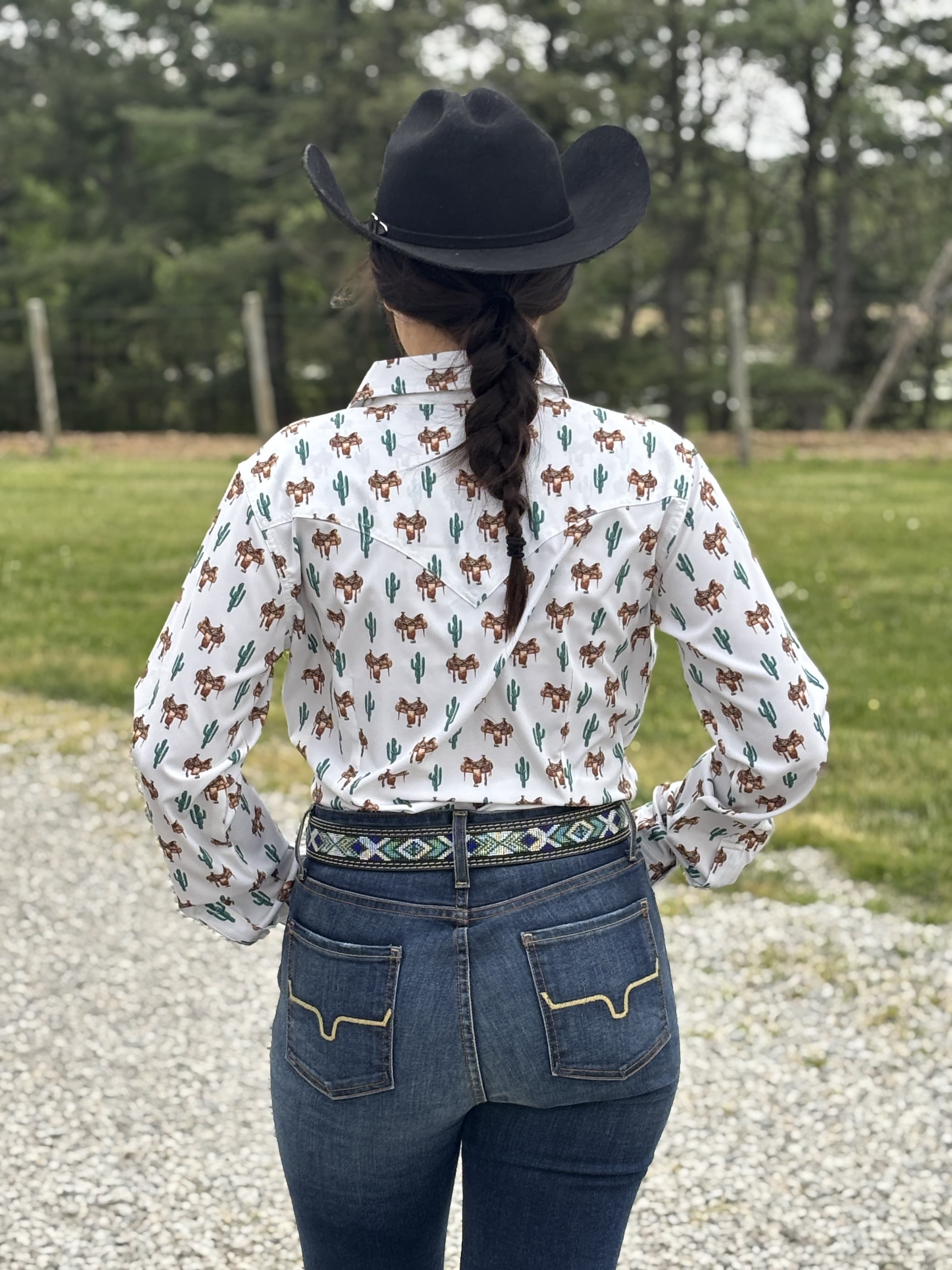 Aria Performance Shirt by Wrangler ~Cream Saddle - Henderson's Western Store