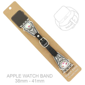 Load image into Gallery viewer, Western Floral Jeweled Concho Apple Watch Band - Henderson&#39;s Western Store