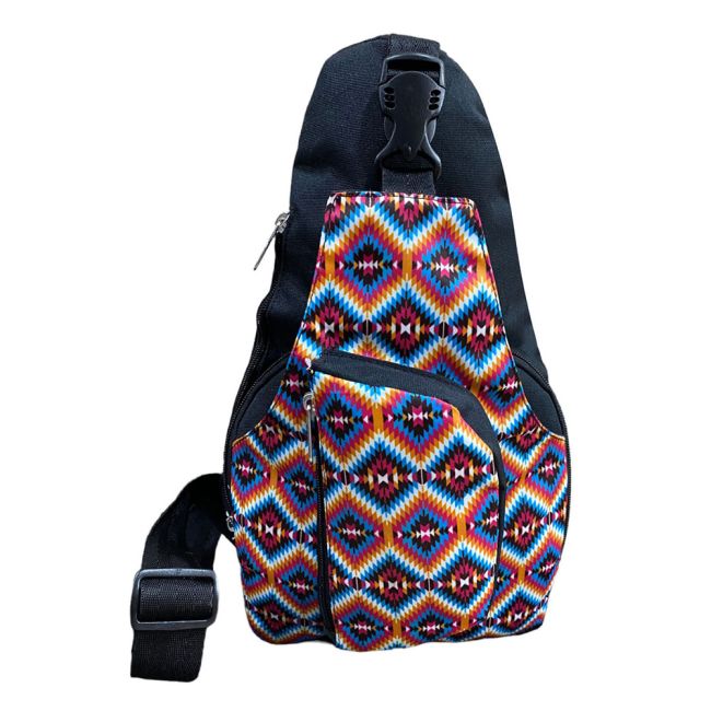 Sling Crossbody Backpack ~ Pink Aztec - Henderson's Western Store