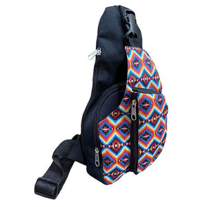 Load image into Gallery viewer, Sling Crossbody Backpack ~ Pink Aztec - Henderson&#39;s Western Store