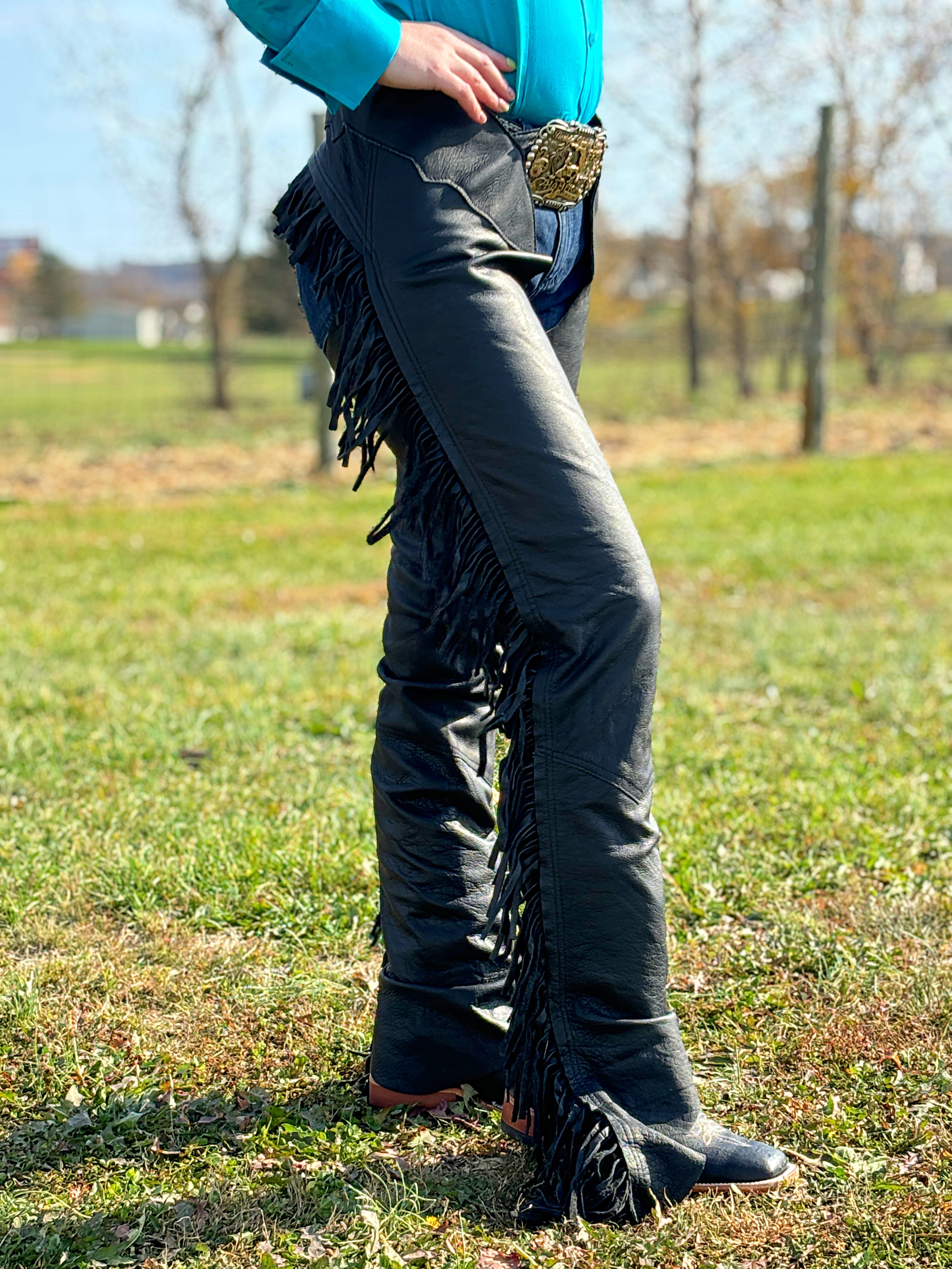 Smooth Leather Equitation Chaps - Henderson's Western Store