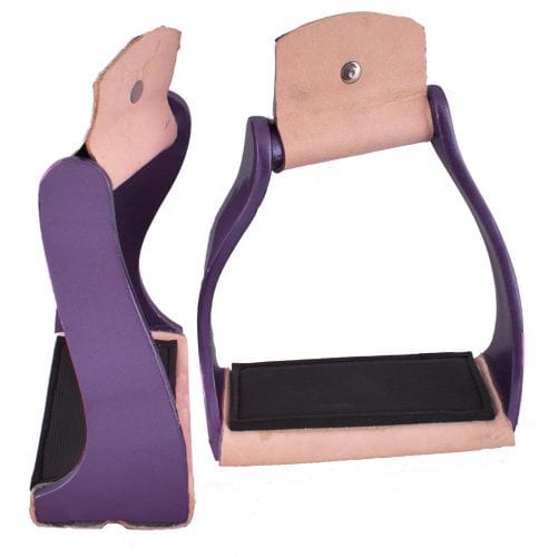 Color Coated Twisted Angled Aluminum Stirrups - Henderson's Western Store