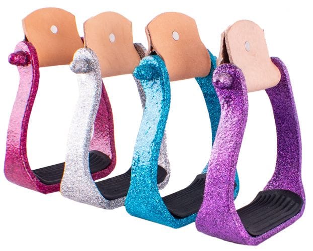 Glitter Epoxy Aluminum Stirrups - Henderson's Western Store