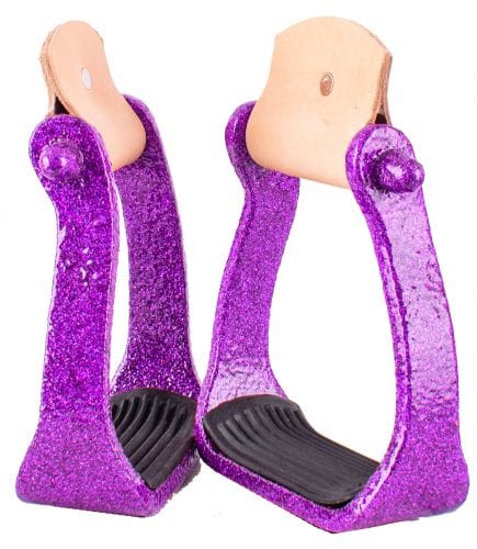 Glitter Epoxy Aluminum Stirrups - Henderson's Western Store