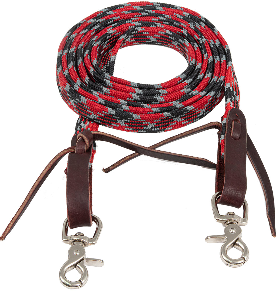 Aztec Braided Flat Waxed Roping Rein - Henderson's Western Store