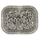Blazin Roxx Belt Buckle ~ Floral Rhinestone - Henderson's Western Store