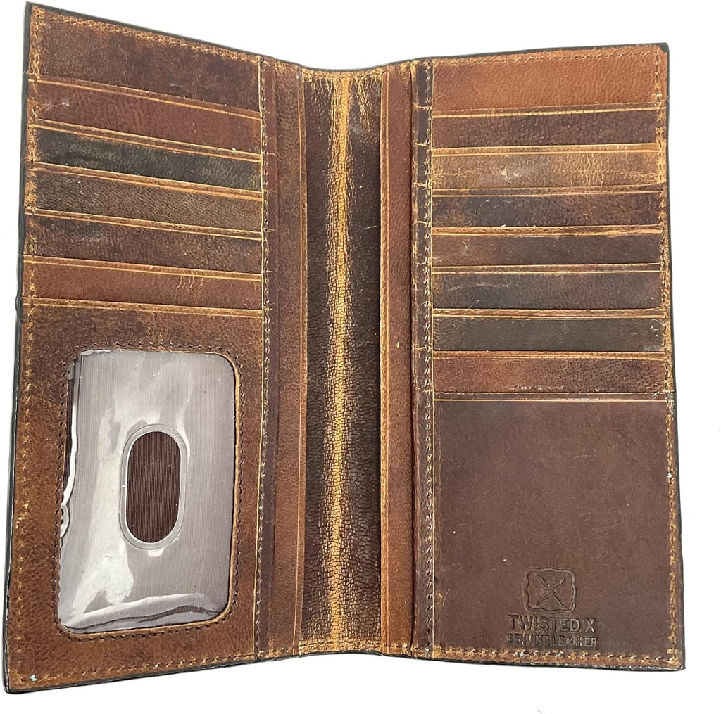 Twisted X Checkbook ~ Orange - Henderson's Western Store