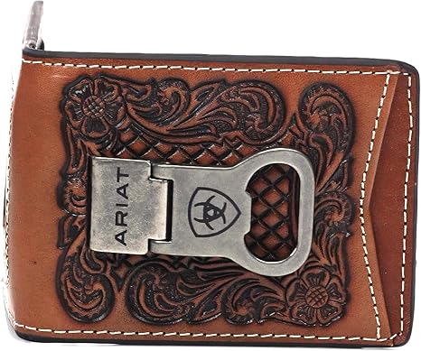 Ariat Money Clip ~ Tooled Floral - Henderson's Western Store