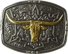 Longhorn Belt Buckle ~ Gold - Henderson's Western Store