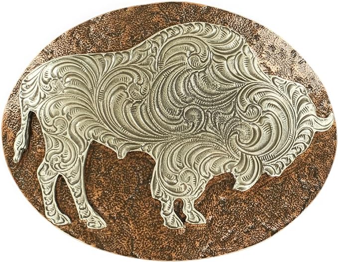 Buffalo Belt Buckle ~ Copper - Henderson's Western Store