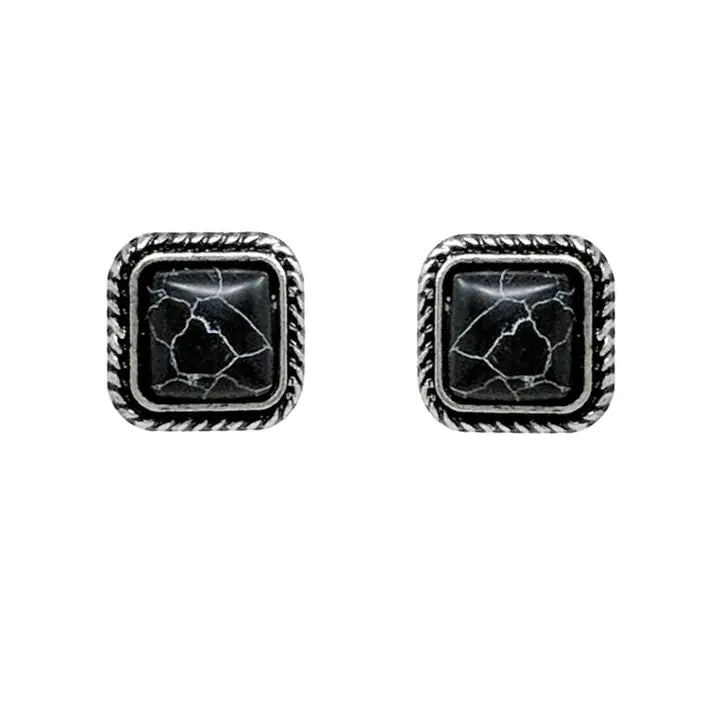 Western Navajo Square Earrings - Henderson's Western Store