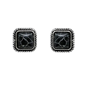Load image into Gallery viewer, Western Navajo Square Earrings - Henderson&#39;s Western Store