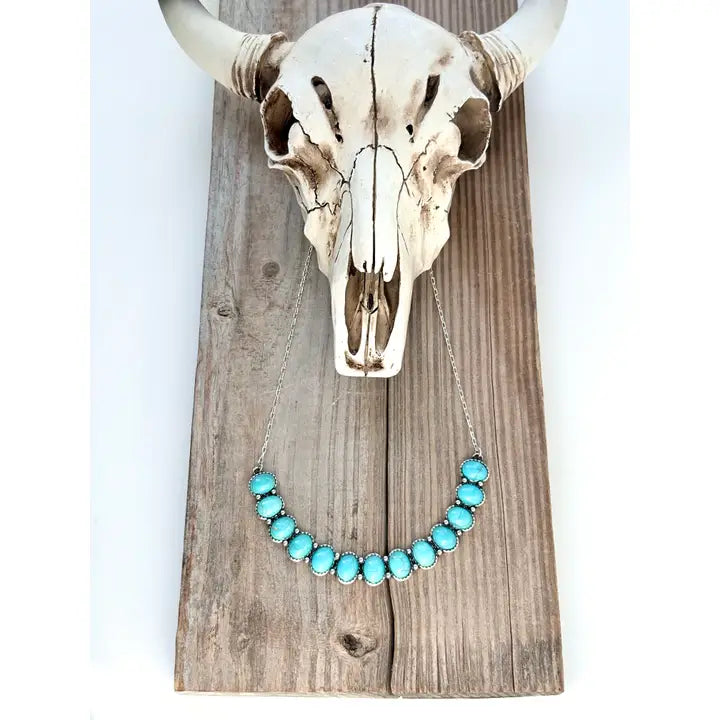 Western Turquoise Stone Bar Necklace - Henderson's Western Store