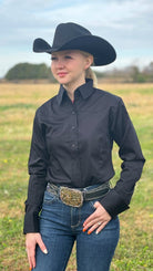 Sateen Solid Shirts ~ Black - Henderson's Western Store