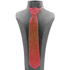 Dazzling Rhinestone Adjustable Neck Tie ~ Red - Henderson's Western Store