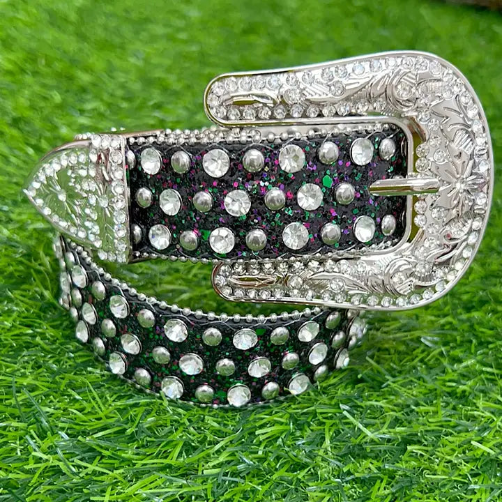 Shimmery Belt ~ Black Multi - Henderson's Western Store