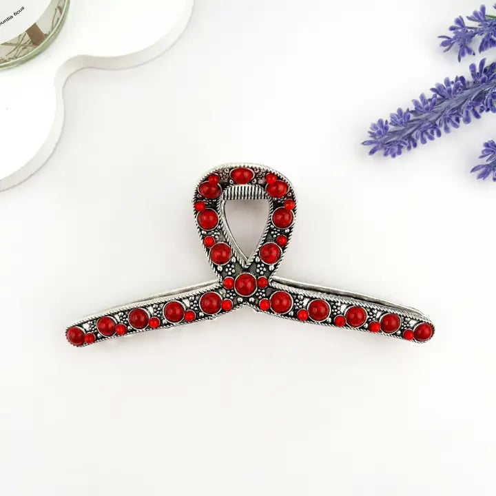 Vintage Fashion Agate Metal Hair Claw Clip - Henderson's Western Store