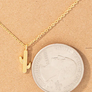 Load image into Gallery viewer, Dainty Cactus Pendant Necklace - Henderson&#39;s Western Store