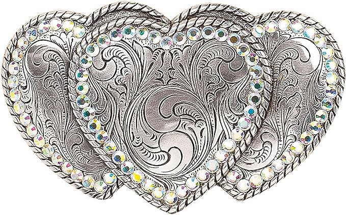 Triple Hearts Belt Buckle - Henderson's Western Store