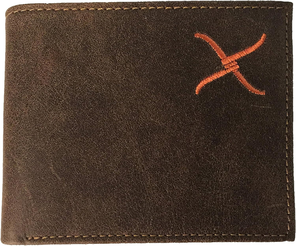 Twisted X Distressed Bifold Wallet ~ Orange - Henderson's Western Store