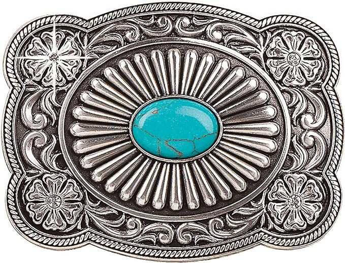 Turquoise Stone Belt Buckle - Henderson's Western Store