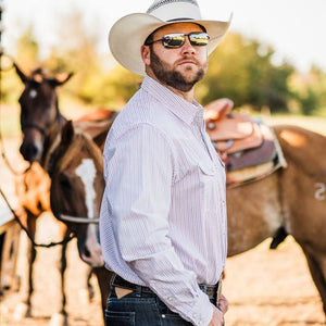 Load image into Gallery viewer, Wrangler 20X Print ~ White &amp; Marron - Henderson&#39;s Western Store