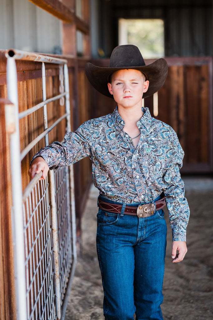 Boy's Cinch Paisley Print - Henderson's Western Store