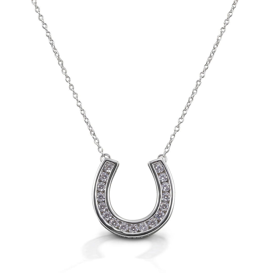 KELLY HERD CONTEMPORARY PAVÉ HORSESHOE NECKLACE - STERLING SILVER - Henderson's Western Store