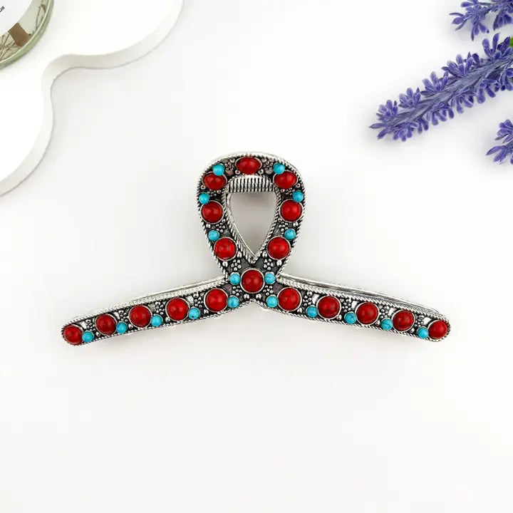 Vintage Fashion Agate Metal Hair Claw Clip - Henderson's Western Store