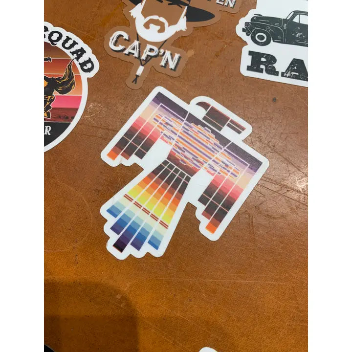 Western Sticker ~ Serape Thunderbird