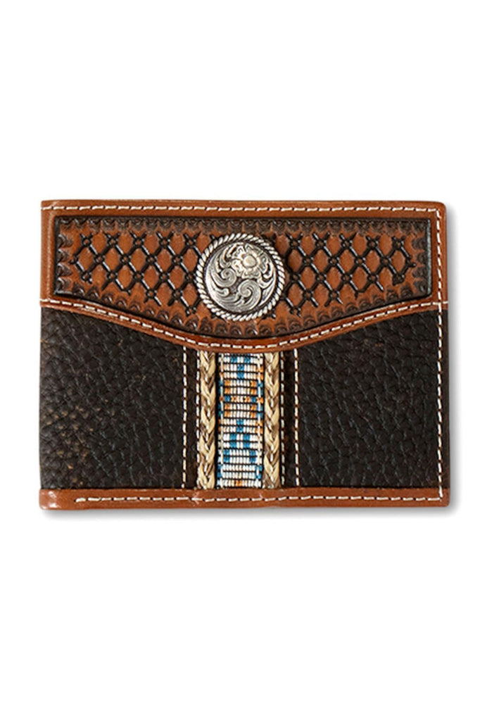 Leather Southwest Woven Bifold Wallet - Henderson's Western Store