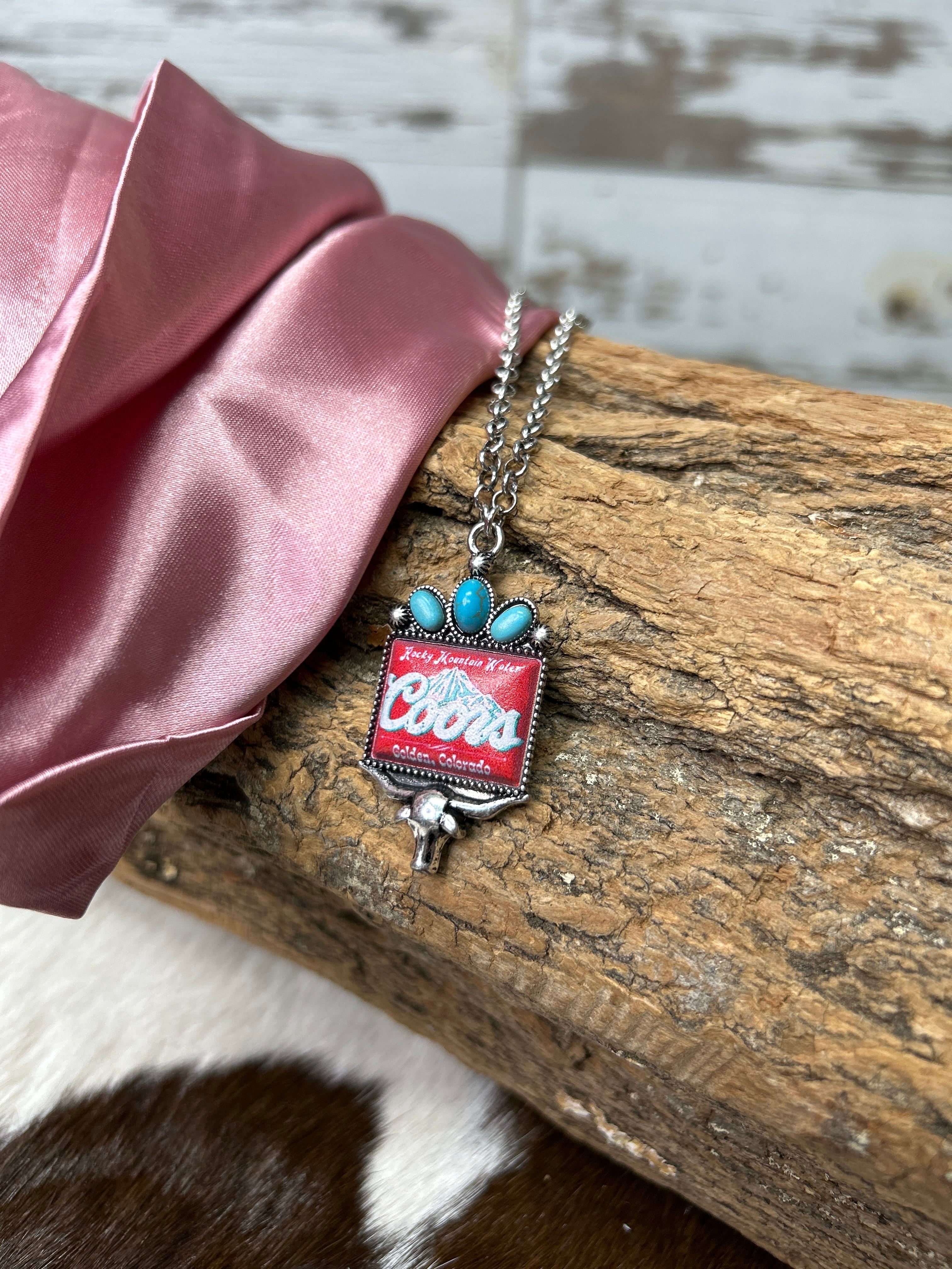 Western Longhorn Coors Pendant Necklace - Henderson's Western Store