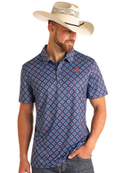 Men's Rock & Roll Polo Shirt ~ Navy - Henderson's Western Store