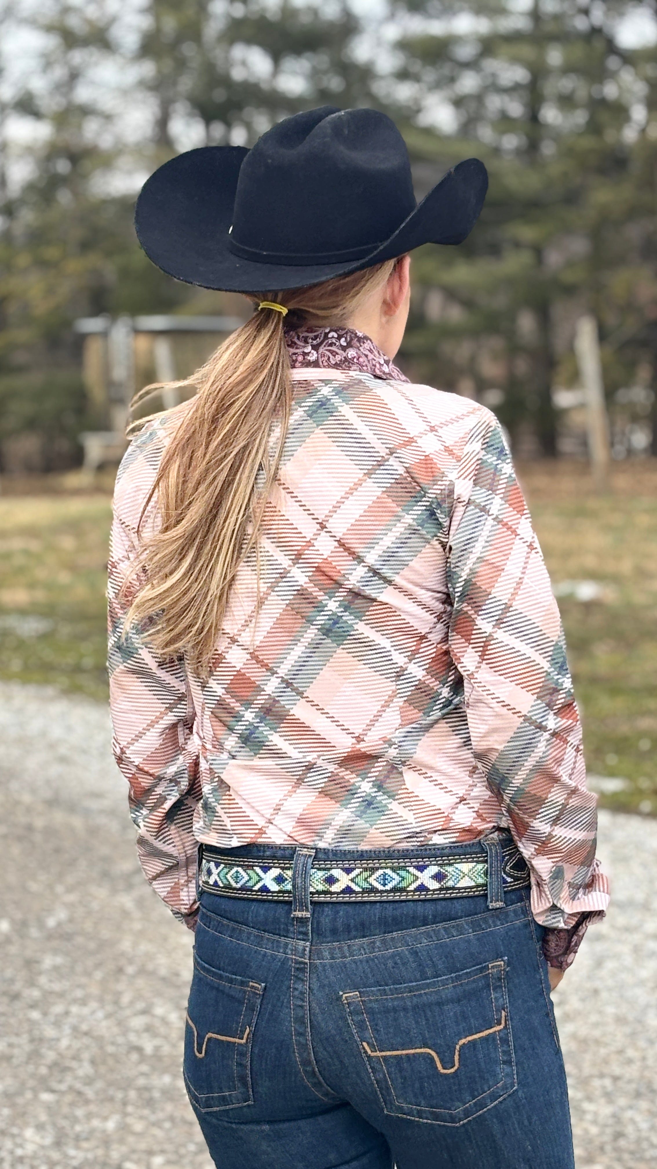 Rosewood Herringbone Easy Care Button Up - Henderson's Western Store