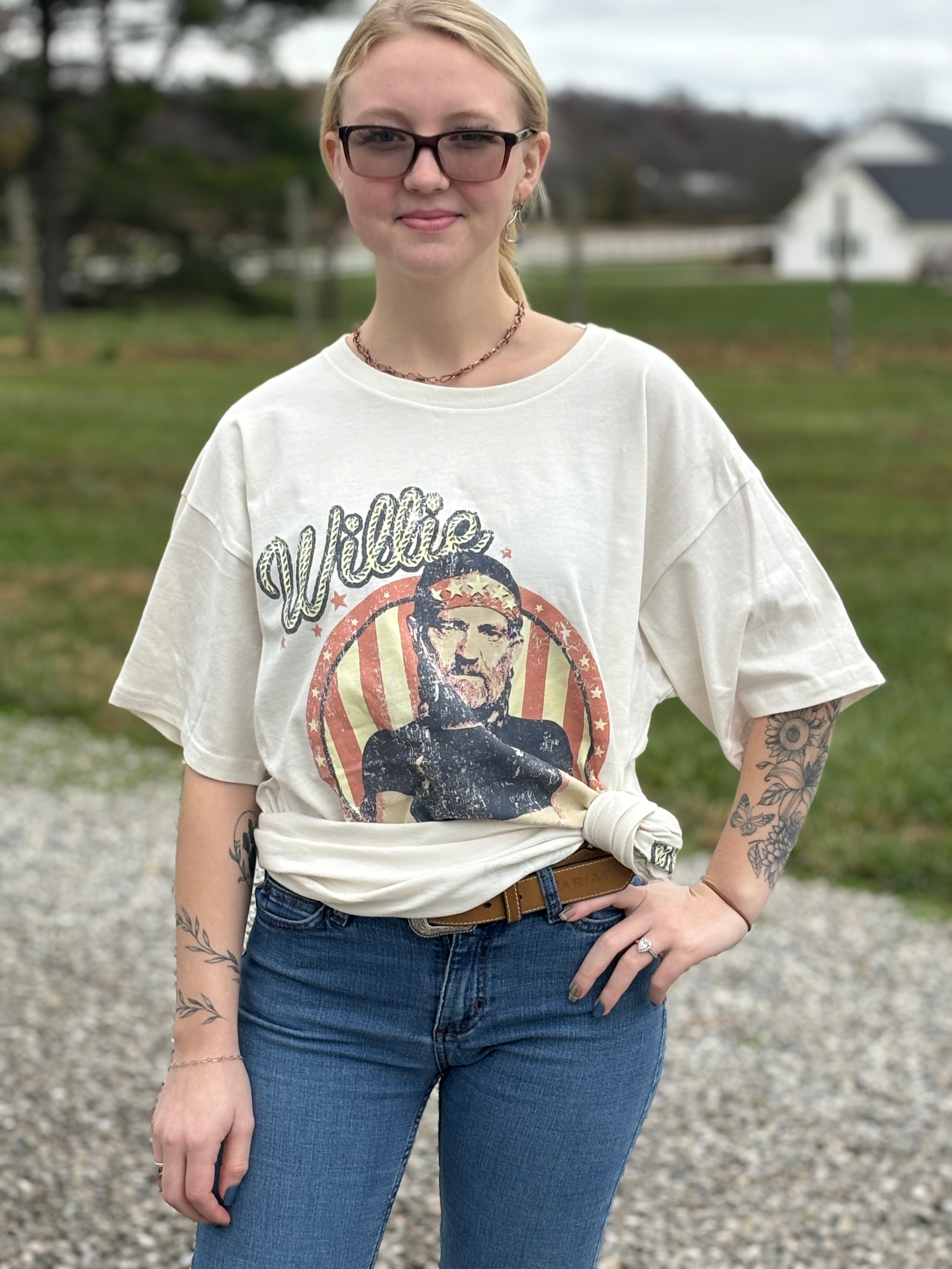 Ladies Willie Nelson Tee by Wrangler - Henderson's Western Store