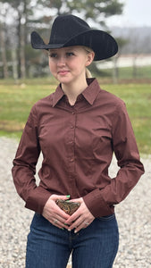 Load image into Gallery viewer, Solid Button Down Shirts ~ Chocolate