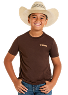 Boy's Graphic Tee by Rock & Roll ~ Brown - Henderson's Western Store
