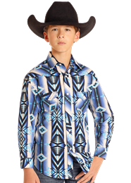 Boy's Aztec Print by Rock & Roll ~ Blue