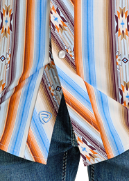 Boy's Stripe Aztec Print by Rock & Roll ~ Orange - Henderson's Western Store
