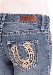 Load image into Gallery viewer, Horseshoe Embroidered Jeans by Rock &amp; Roll