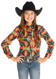 Girls Aztec Print Shirt by Rock & Roll